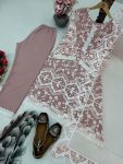 RICH LOOK SOFT NET EMBROIDERY GPU LACE WORK TOP BOTTOM WITH DUPATTA PARTY WEAR WHOLESALE PRICE ETHNIC GARMENT (4)