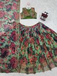 RICH LOOK TABBY ORGANZA DIGITAL PRINTED THREAD SEQUENCE WORK LEHENGA CHOLI WITH DUPATTA PARTY WEAR WHOLESALE PRICE ETHNIC GARMENT (5)