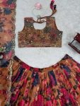 RICH LOOK TABBY ORGANZA DIGITAL PRINTED THREAD SEQUENCE WORK LEHENGA CHOLI WITH DUPATTA PARTY WEAR WHOLESALE PRICE ETHNIC GARMENT (4)