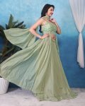 RICH LOOK TABBY SILK PLAIN LEHENGA WITH EMBROIDERY SEQUENCE WORK BLOUSE AND DUPATTA PARTY WEAR WHOLESALE PRICE ETHNIC GARMENT (4)