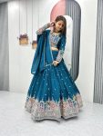 RICH LOOK VICHITRA EMBROIDERY CODING SEQUENCE AND THREAD WORK LEHENGA CHOLI WITH DUPATTA FESTIVE WEAR WHOLESALE PRICE ETHNIC GARMENT (7)