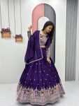 RICH LOOK VICHITRA EMBROIDERY CODING SEQUENCE AND THREAD WORK LEHENGA CHOLI WITH DUPATTA WEDDING WEAR WHOLESALE PRICE ETHNIC GARMENT (5)