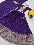 RICH LOOK VICHITRA EMBROIDERY CODING SEQUENCE AND THREAD WORK LEHENGA CHOLI WITH DUPATTA WEDDING WEAR WHOLESALE PRICE ETHNIC GARMENT (5)