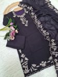 RICH LOOK VICHITRA SILK SEQUENCE EMBROIDERY WORK TOP BOTTOM WITH DUPATTA FESTIVE WEAR WHOLESALE PRICE ETHNIC GARMENT (9)