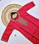 RICH LOOK VISCOSE CHANDERI BEADS AND HAND WORK TOP BOTTOM WITH DUPATTA FESTIVE WEAR WHOLESALE PRICE ETHNIC GARMENT (3)