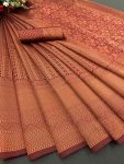 TRADITIONAL BANARASI SOFT SILK WEAVING WORK SAREE WITH UNSTITCHED BLOUSE PARTY WEAR WHOLESALE PRICE ETHNIC GARMENT (3)