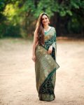 TRADITIONAL BANARASI SOFT SILK ZARI WEAVING WORK SAREE WITH UNSTITCHED BLOUSE PARTY WEAR WHOLESALE PRICE ETHNIC GARMENT (5)