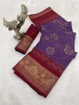 TRADITIONAL DOLA SILK BANDHANI PRINTED JACQUARD WORK SAREE WITH UNSTITCHED BLOUSE PARTY WEAR WHOLESALE PRICE ETHNIC GARMENT (8)