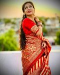 TRADITIONAL LICHI SILK JACQUARD WEAVING WORK SAREE WITH UNSTITCHED BLOUSE PARTY WEAR WHOLESALE PRICE ETHNIC GARMENT (1)
