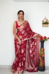 TRADITIONAL LICHI SILK ZARI WEAVING WORK SAREE WITH UNSTITCHED BLOUSE PARTY WEAR WHOLESALE PRICE ETHNIC GARMENT (3)