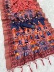 TRADITIONAL MYSORE SILK DIGITAL PRINT WITH JHALAR WORK SAREE WITH UNSTITCHED BLOUSE PARTY WEAR WHOLESALE PRICE ETHNIC GARMENT (1)