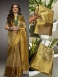 TRADITIONAL SOFT DOLA SILK JACQUARD WEAVING WORK SAREE WITH UNSTITCHED BLOUSE PARTY WEAR WHOLESALE PRICE ETHNIC GARMENT (1)