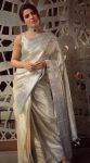 TRADITIONAL SOFT TISSUE SILK SILVER ZARI BORDER WORK SAREE WITH UNSTITCHED BLOUSE PARTY WEAR WHOLESALE PRICE ETHNIC GARMENT (6)