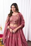TRADITIONAL STAR GEORGETTE EMBROIDERY SEQUENCE WORK STITCHED LEHENGA CHOLI WITH DUPATTA PARTY WEAR WHOLESALE PRICE ETHNIC GARMENT (11)