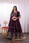 TRADITIONAL STAR GEORGETTE EMBROIDERY SEQUENCE WORK STITCHED LEHENGA CHOLI WITH DUPATTA PARTY WEAR WHOLESALE PRICE ETHNIC GARMENT (6)