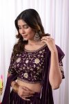 TRADITIONAL STAR GEORGETTE EMBROIDERY SEQUENCE WORK STITCHED LEHENGA CHOLI WITH DUPATTA PARTY WEAR WHOLESALE PRICE ETHNIC GARMENT (6)