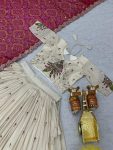 TRADITIONAL TISSUE SILK EMBROIDERY THREAD SEQUENCE WORK LEHENGA CHOLI WITH DUPATTA PARTY WEAR WHOLESALE PRICE ETHNIC GARMENT (3)