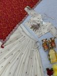 TRADITIONAL TISSUE SILK EMBROIDERY THREAD SEQUENCE WORK LEHENGA CHOLI WITH DUPATTA PARTY WEAR WHOLESALE PRICE ETHNIC GARMENT (6)