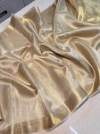 TRADITIONAL TISSUE SILK WEAVING ZARI WORK SAREE WITH UNSTITCHED BLOUSE PARTY WEAR WHOLESALE PRICE ETHNIC GARMENT (6)