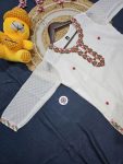 TRANDING VISCOSE CHANDERI EMBROIDERY WORK TOP BOTTOM WITH DUPATTA FESTIVE WEAR WHOLESALE PRICE ETHNIC GARMENT (3)