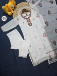 TRANDING VISCOSE CHANDERI EMBROIDERY WORK TOP BOTTOM WITH DUPATTA FESTIVE WEAR WHOLESALE PRICE ETHNIC GARMENT (3)