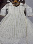 TRENDING BLOOMING GEORGETTE EMBROIDERY THREAD SEQUENCE WORK ANARKALI GOWN BOTTOM WITH DUPATTA PARTY WEAR WHOLESALE PRICE ETHNIC GARMENT (5)
