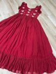 TRENDING BLOOMING GEORGETTE THREAD SEQUENCE EMBROIDERY WORK ONLY GOWN PARTY WEAR WHOLESALE PRICE ETHNIC GARMENT (13)