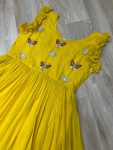 TRENDING BLOOMING GEORGETTE THREAD SEQUENCE EMBROIDERY WORK ONLY GOWN PARTY WEAR WHOLESALE PRICE ETHNIC GARMENT (16)