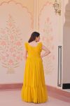 TRENDING BLOOMING GEORGETTE THREAD SEQUENCE EMBROIDERY WORK ONLY GOWN PARTY WEAR WHOLESALE PRICE ETHNIC GARMENT (16)