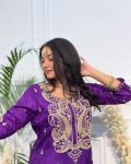 TRENDING CHINON CODING SEQUENCE EMBROIDERY WORK TOP LEHENGA WITH DUPATTA PARTY WEAR WHOLESALE PRICE ETHNIC GARMENT (6)