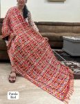 TRENDING CHINON CRUSH PATOLA PRINTED JHALAR LACE WORK ONLY DUPATTA RED