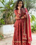 TRENDING COTTON PRINTED HAND EMBROIDERY ZARI WEAVING WORK TOP BOTTOM WITH DUPATTA PARTY WEAR WHOLESALE PRICE ETHNIC GARMENT (5)