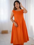 TRENDING COTTON SLUB PLAIN TOP PENT SET PARTY WEAR WHOLESALE PRICE ETHNIC GARMENT (3)