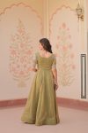TRENDING FENDY SILK BEADS EMBROIDERY WORK ONLY GOWN PARTY WEAR WHOLESALE PRICE ETHNIC GARMENT (8)