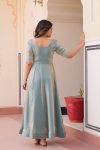 TRENDING FENDY SILK BEADS EMBROIDERY WORK ONLY GOWN PARTY WEAR WHOLESALE PRICE ETHNIC GARMENT (3)