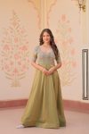 TRENDING FENDY SILK BEADS EMBROIDERY WORK ONLY GOWN PARTY WEAR WHOLESALE PRICE ETHNIC GARMENT (8)