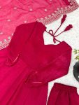 TRENDING FENDY SILK PLAIN GOWN BOTTOM WITH EMBROIDERY WORK DUPATTA PARTY WEAR WHOLESALE PRICE ETHNIC GARMENT (5)