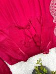 TRENDING FENDY SILK PLAIN GOWN BOTTOM WITH EMBROIDERY WORK DUPATTA PARTY WEAR WHOLESALE PRICE ETHNIC GARMENT (5)