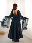 TRENDING FENDY SILK PLAIN GOWN BOTTOM WITH EMBROIDERY WORK DUPATTA PARTY WEAR WHOLESALE PRICE ETHNIC GARMENT (4)