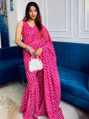 TRENDING GEORGETTE DIGITAL PRINTED SHARARA ATTACHED DUPATTA WITH UNSTITCHED BLOUSE PINK