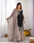 TRENDING GEORGETTE EMBROIDERY CODING SEQUENCE WORK TOP SHARARA WITH DUPATTA PARTY WEAR WHOLESALE PRICE ETHNIC GARMENT (6)