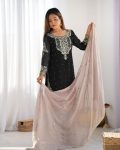 TRENDING GEORGETTE EMBROIDERY CODING SEQUENCE WORK TOP SHARARA WITH DUPATTA PARTY WEAR WHOLESALE PRICE ETHNIC GARMENT (6)