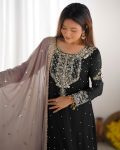 TRENDING GEORGETTE EMBROIDERY CODING SEQUENCE WORK TOP SHARARA WITH DUPATTA PARTY WEAR WHOLESALE PRICE ETHNIC GARMENT (6)