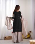 TRENDING GEORGETTE EMBROIDERY CODING SEQUENCE WORK TOP SHARARA WITH DUPATTA PARTY WEAR WHOLESALE PRICE ETHNIC GARMENT (6)