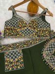 TRENDING GEORGETTE EMBROIDERY SEQUENCE THREAD WORK BLOUSE PALAZZO WITH DUPATTA PARTY WEAR WHOLESALE PRICE ETHNIC GARMENT (4)