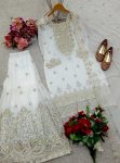 TRENDING GEORGETTE EMBROIDERY SEQUENCE WORK TOP SHARARA WITH DUPATTA FESTIVE WEAR WHOLESALE PRICE ETHNIC GARMENT (2)