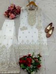 TRENDING GEORGETTE EMBROIDERY SEQUENCE WORK TOP SHARARA WITH DUPATTA FESTIVE WEAR WHOLESALE PRICE ETHNIC GARMENT (2)