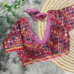 TRENDING GEORGETTE MULTI SEQUENCE VELVET LACE WORK READY TO WEAR BLOUSE PARTY WEAR WHOLESALE PRICE ETHNIC GARMENT (6)
