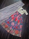 TRENDING GEORGETTE SEQUENCE THREAD EMBROIDERY WORK LEHENGA CHOLI WITH UNSTITCHED BLOUSE PARTY WEAR WHOLESALE PRICE ETHNIC GARMENT (5)