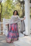 TRENDING GEORGETTE SEQUENCE THREAD EMBROIDERY WORK LEHENGA CHOLI WITH UNSTITCHED BLOUSE PARTY WEAR WHOLESALE PRICE ETHNIC GARMENT (5)